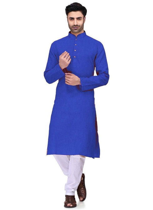 Blue Kurta Cambric Cotton Payjama
