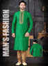 Light Green Kurta Jacquard Churidar