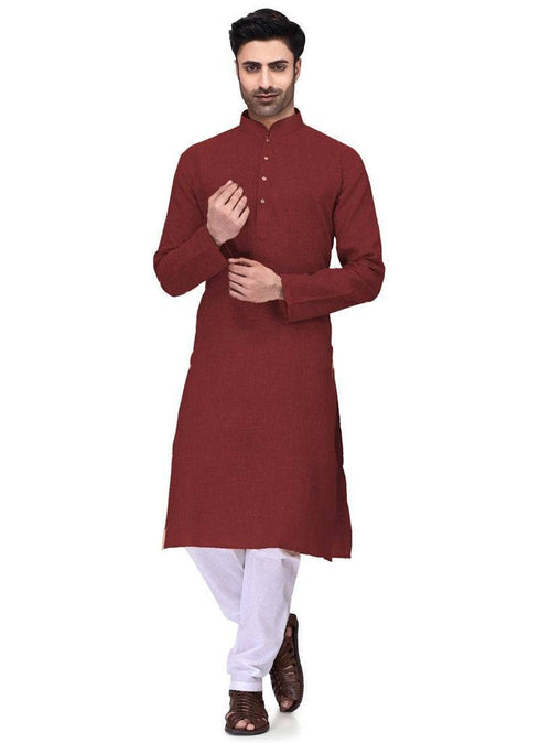 Maroon Kurta Cambric Cotton Payjama