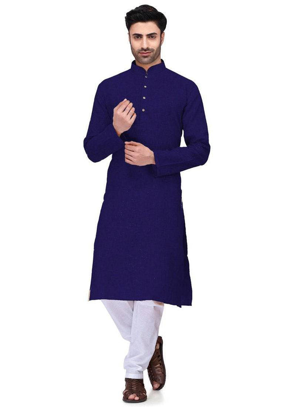 Navy Blue Kurta Cambric Cotton Payjama