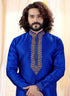 Royal Blue Kurta Jacquard Churidar