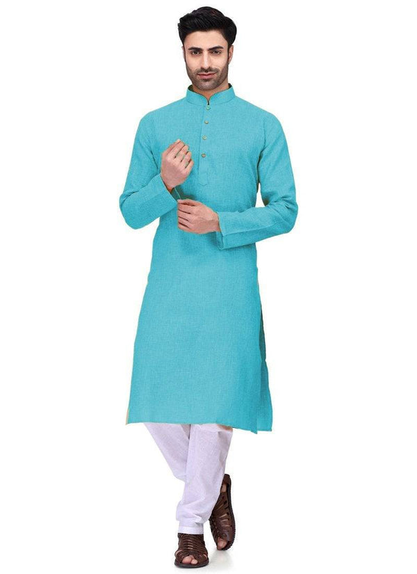Sky Blue Kurta Cambric Cotton Payjama