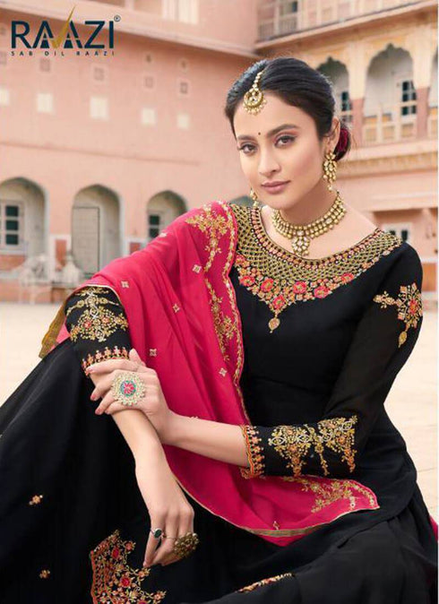 Black Soft Georgette Palazzo Dress