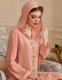 Islamic women Golden Embroidered Maxi Dress
