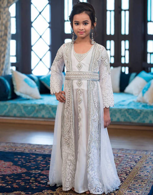 Arabic Moroccan Long Sleeve Caftan Kids