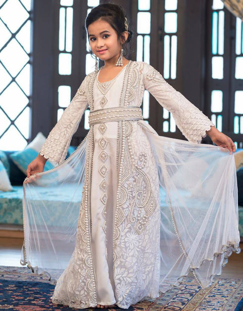 Arabic Moroccan Long Sleeve Caftan Kids