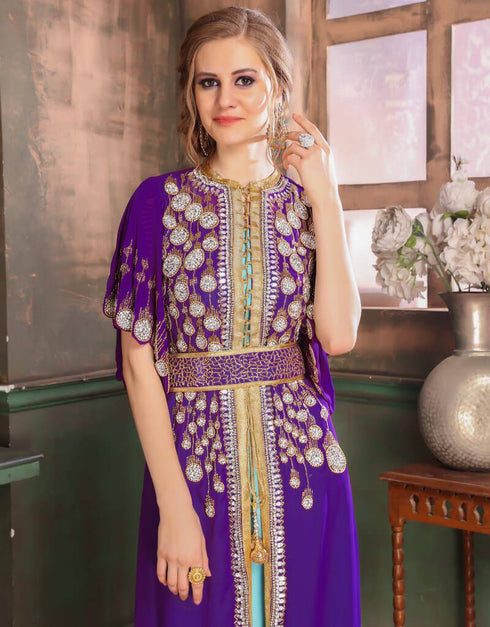 Butterfly Style Sleeve Party Wear Kaftan