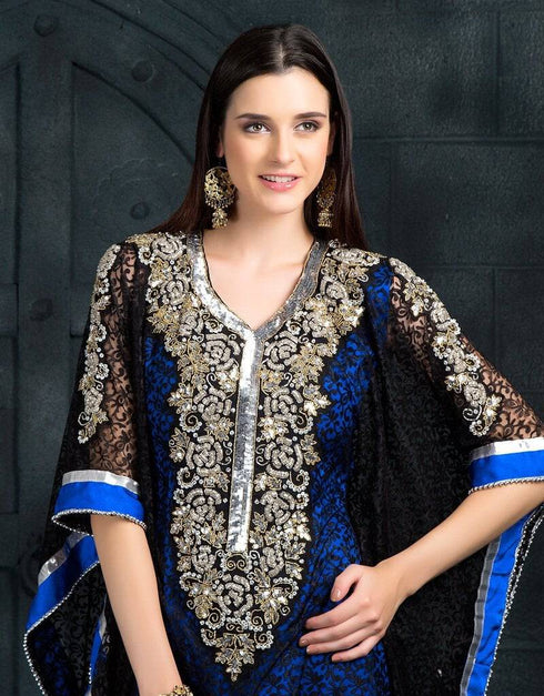 Exclusive Self printed all over handwork Kaftan