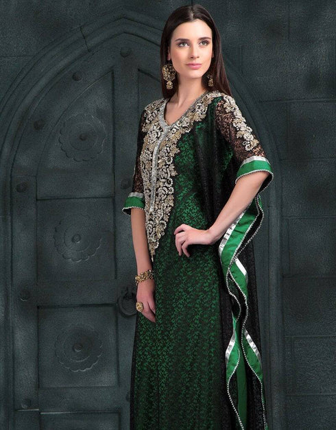 Exclusive Self printed all over handwork Kaftan