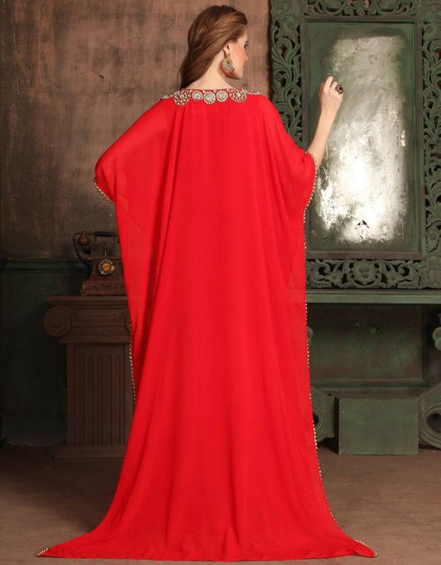 Farasha Style Kaftan With Golden Work