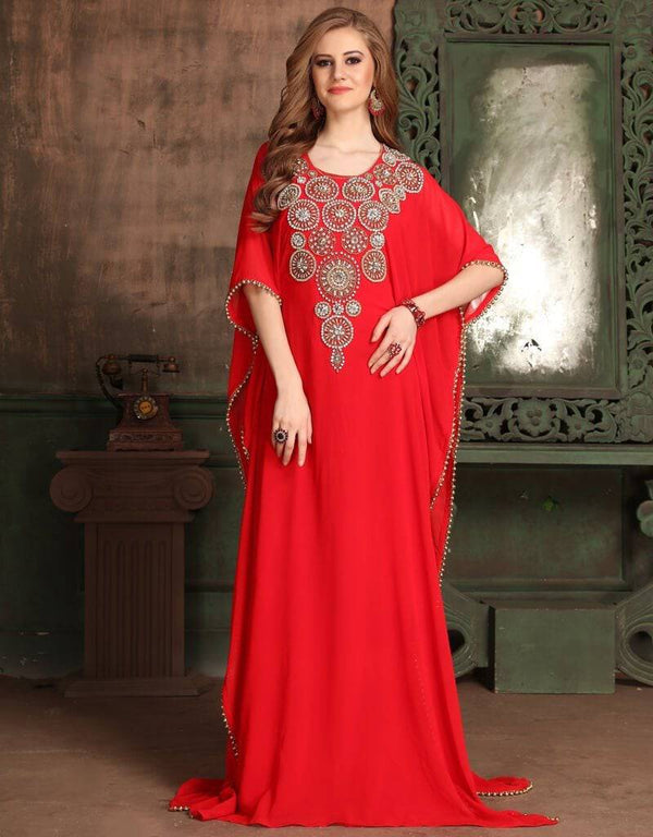 Farasha Style Kaftan With Golden Work