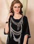 Farasha Style Kaftan With Silver Establishment