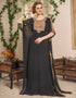 Farasha Style Kaftan With Sleeve Work