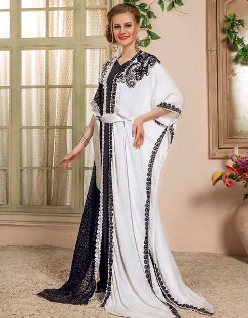 Jacket Farasha Style Kaftan With Designer Work