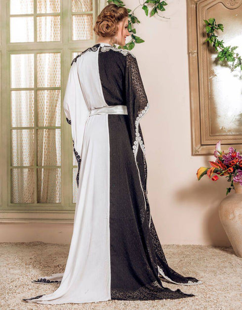 Jacket Farasha Style Kaftan With Designer Work