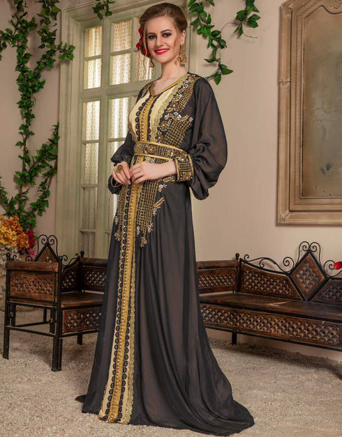 Jacket Moroccan Style Kaftan With Baloon Work