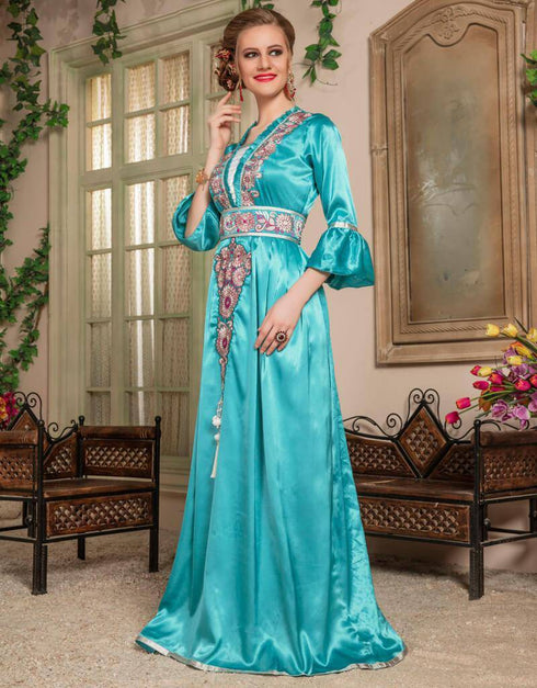 Moroccan Style Caftan With Multi Establishment