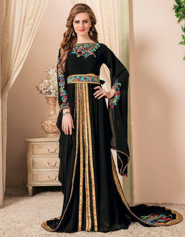 Moroccan Style Kaftan With Designer Sleeve