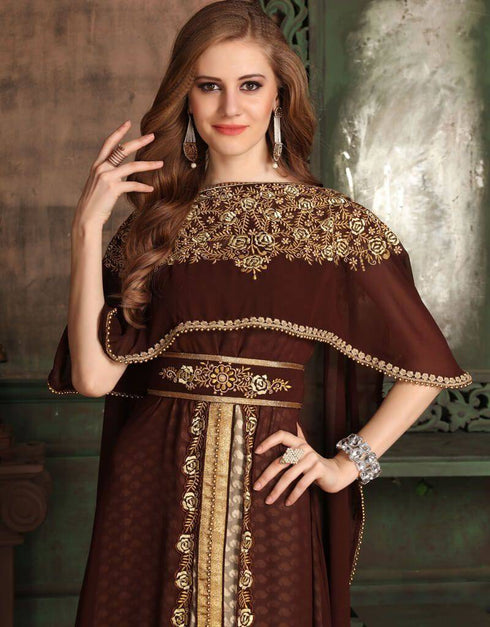 Moroccan Style Kaftan With trail