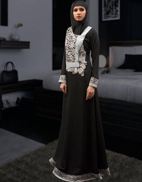 Two Color A-line Full Sleeve Kaftan