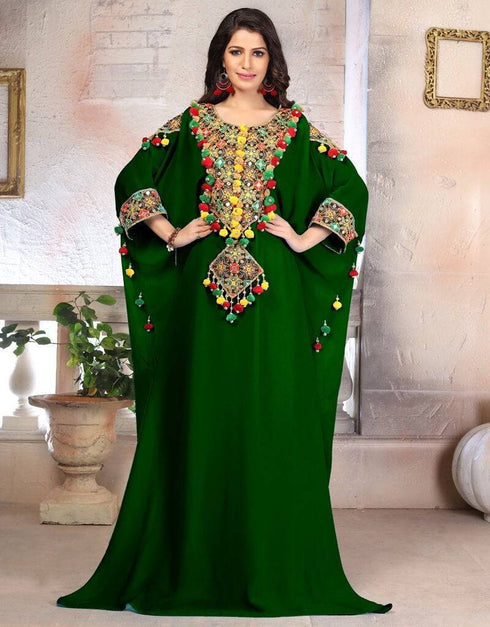 Woman Georgette Embroidery Kaftan