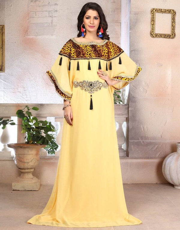 Woman Georgette Kaftan Ivory