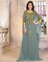 Woman Georgette Thread Work Kaftan