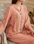 Islamic women Golden Embroidered Maxi Dress