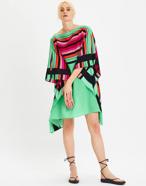 Green Fancy Chelsea Georgette Kaftan