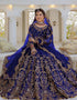 chic blue velvet designer party wear readymade salwar suit with blue velvet ie-1070-blue Close-up View