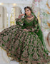 trendy green velvet designer party wear readymade salwar suit with green velvet ie-1070-green Back View