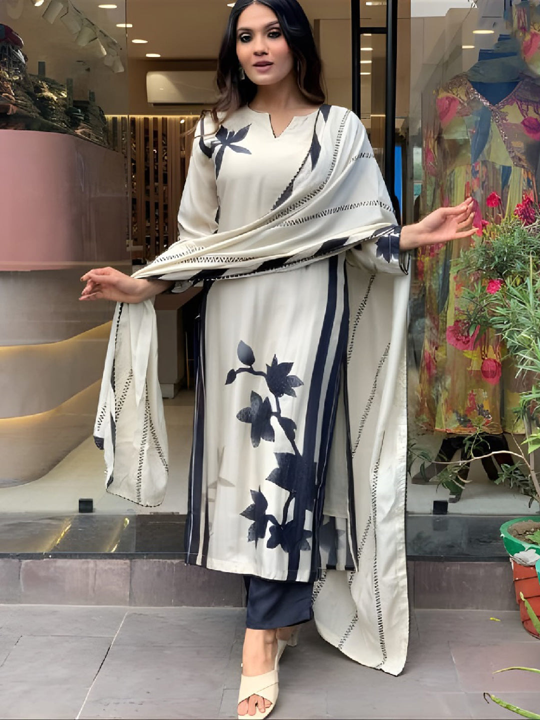 White Salwar Kameez  Arabic attire