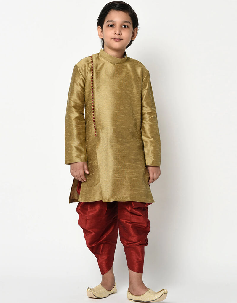 Chiku Kurta Pajama Dhupion Silk