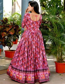 Fashionable Purple Vertical Silk Designer Function Wear Silk Readymade Suit Collection With Purple Vertical Silk