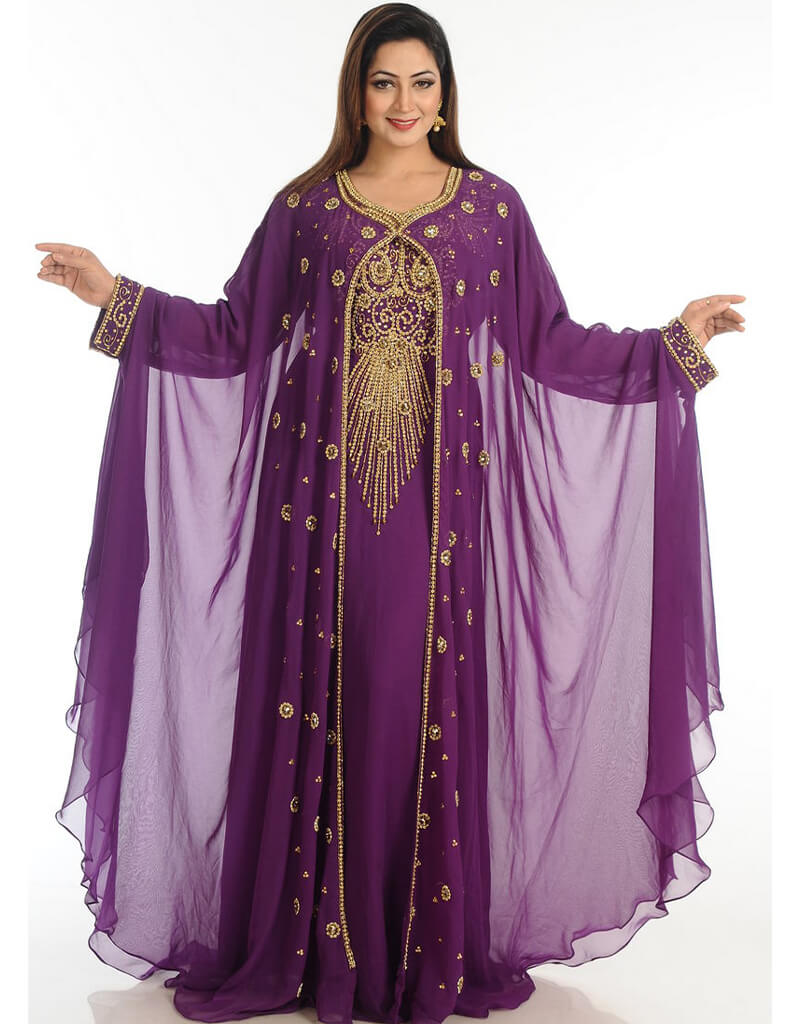 Arabic Jacket Style  Partywear Kaftan Wine main image 0