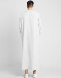 Brown Thobes Cotton Blend Plain Solid Work main image 0