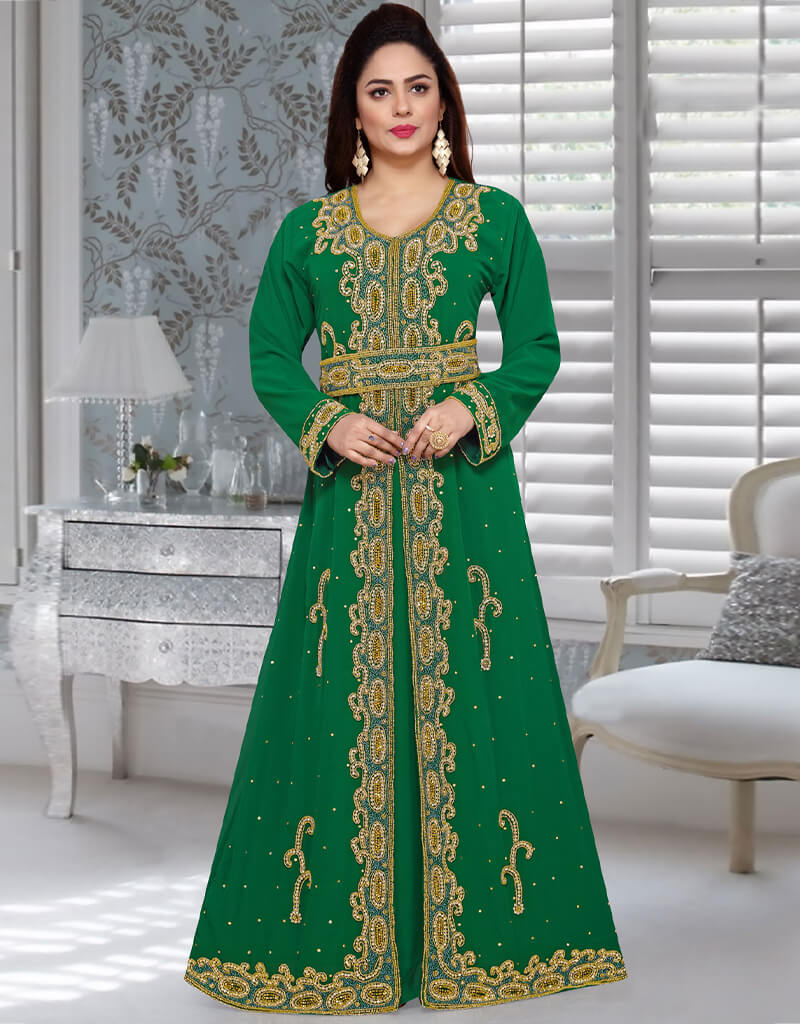 Mg 14 Moroccon Kaftan Islamic Green