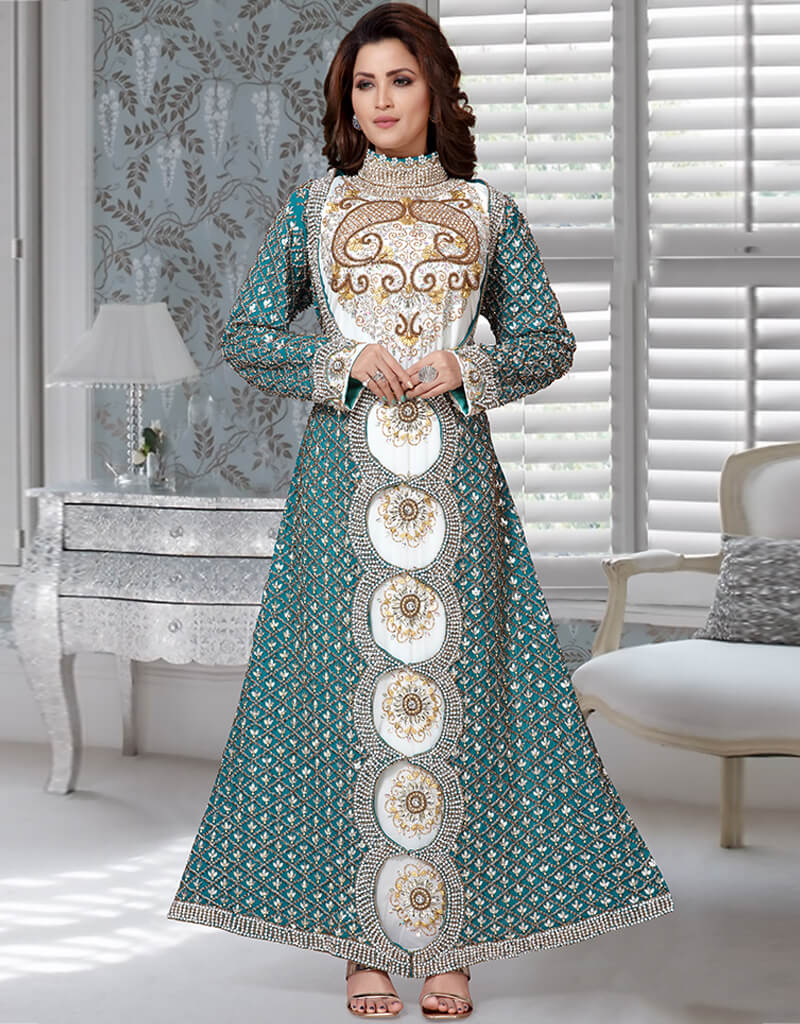 Kaftan Dress with Heavy Work Boota