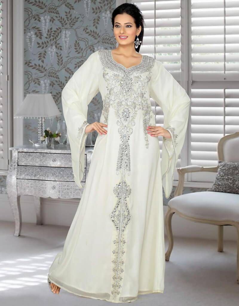 Stylish White Kaftan - White Kaftan Dress for Any Occasion  Arabic attire