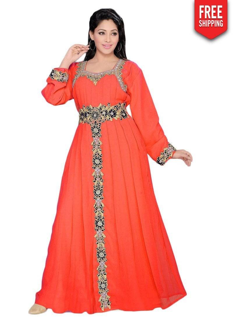 Overall Work Dubai Style Wear Golden embroiderd kaftan
