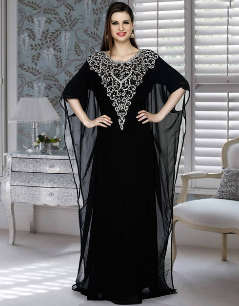 Amira Arabia Kaftan in Black