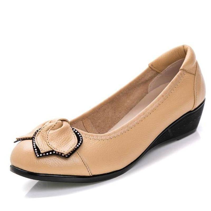 Women cutouts Genuine Leather Comfortable Shoes – Arabic attire display picture 2