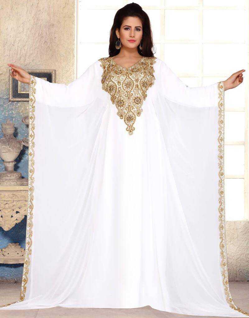 Farasha abaya with gold establishments main image 1