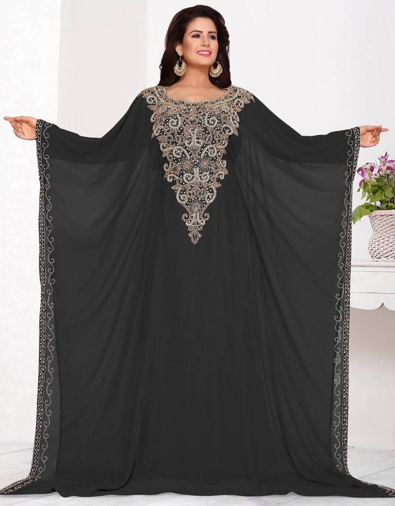 Trendy Party kaftan farasha patterned Red main image 1