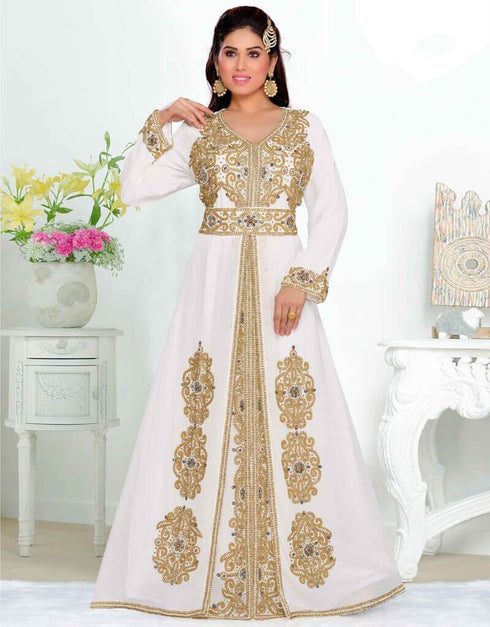 Flower design Work moroccan caftan