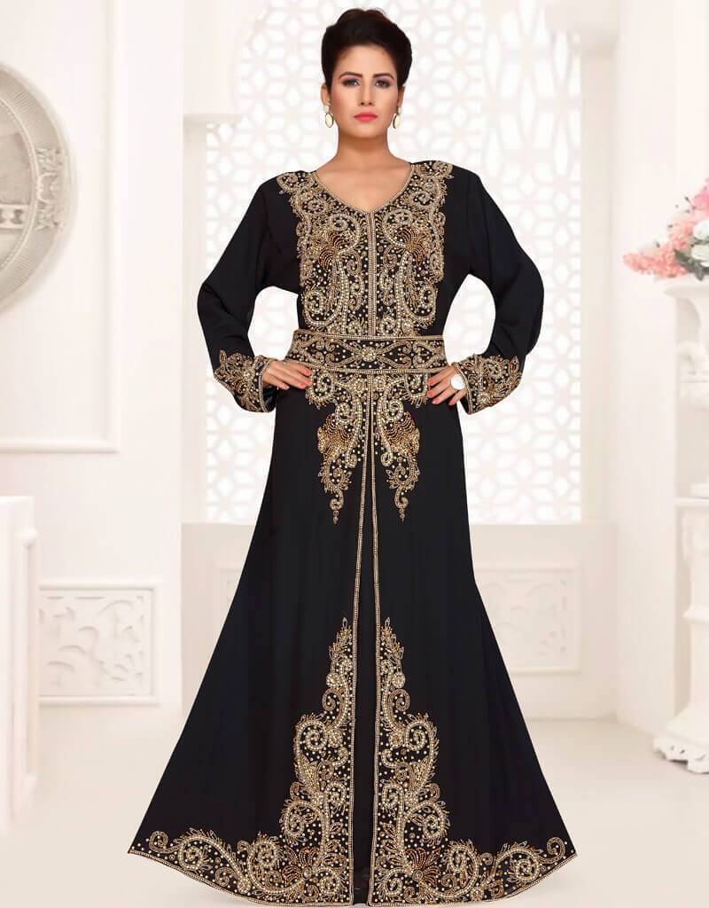 Jacket Moroccan Style Kaftan With Full Sleeve Work