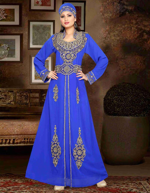 Moroccan caftan with golden work main image 0