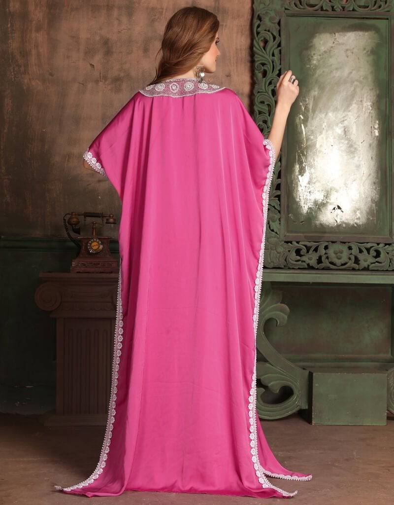Two piece Farasha Style Kaftan With Silver Work